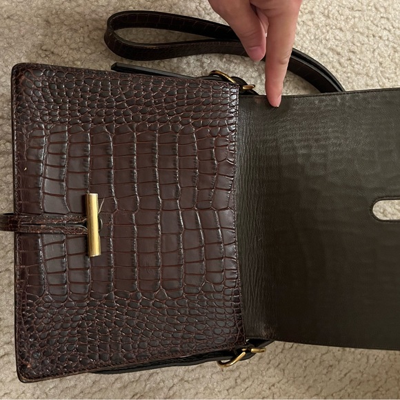 Trademark Croc embossed Leather Bag - Picture 2 of 9
